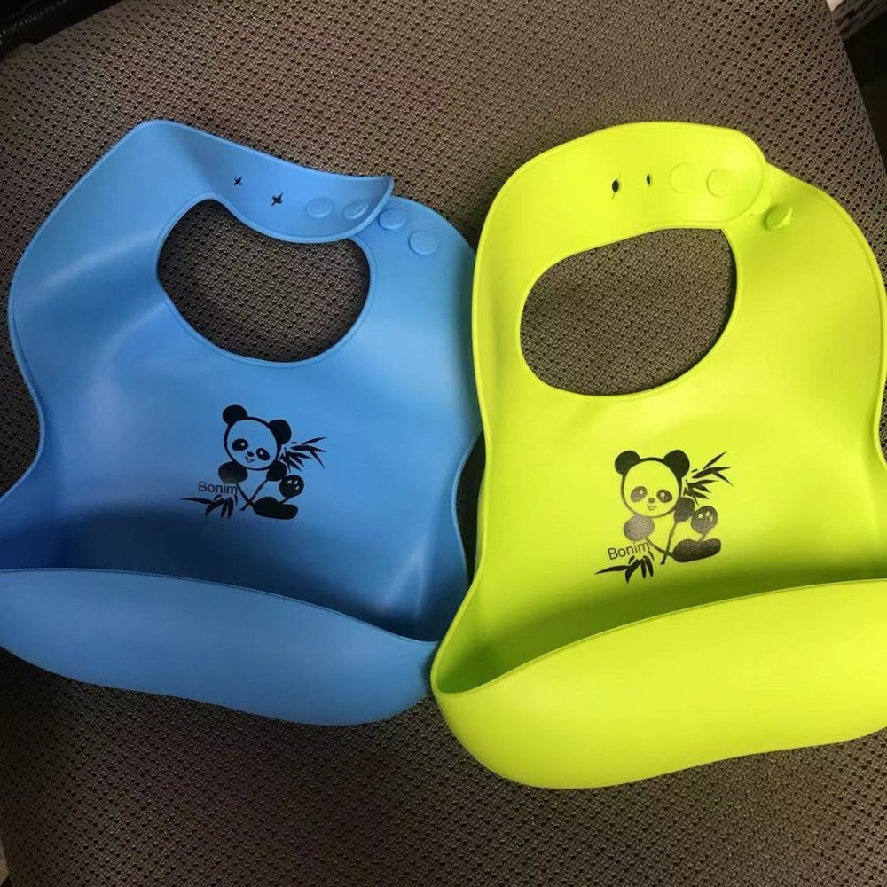 Littlest Babe Adjustable Silicone Baby & Toddler Bibs - 2 PC pack